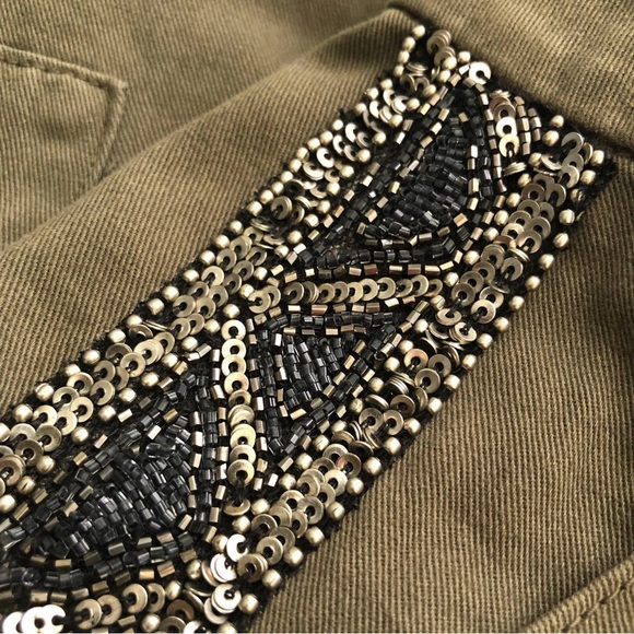 JOIE Women's Cargo pants with embellished side stripe - Picture 3 of 6